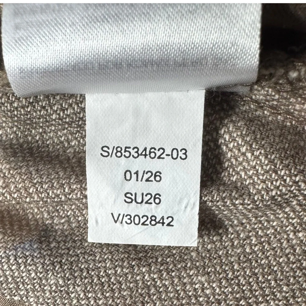 Banana Republic Athletic Pants Mens 34x32 Brown Linen Blend Elastic Waist Chinos